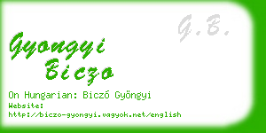 gyongyi biczo business card