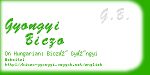 gyongyi biczo business card